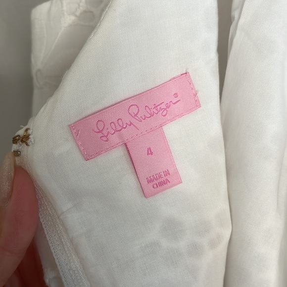 Lilly Pulitzer white eyelet dress size 4 - Picture 4 of 5
